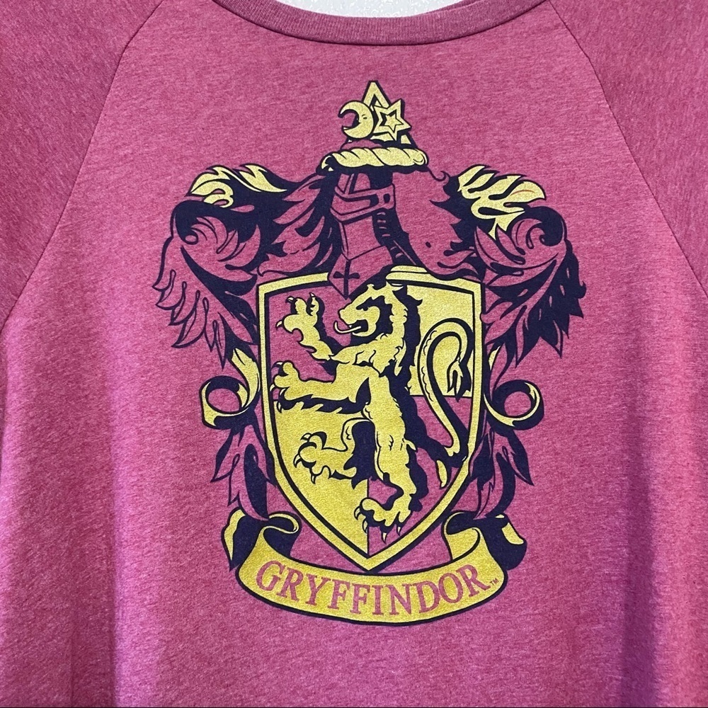 Harry Potter Boy's Gryffindor Graphic Long Sleeve Crewneck Shirt Size XL - Picture 4 of 7